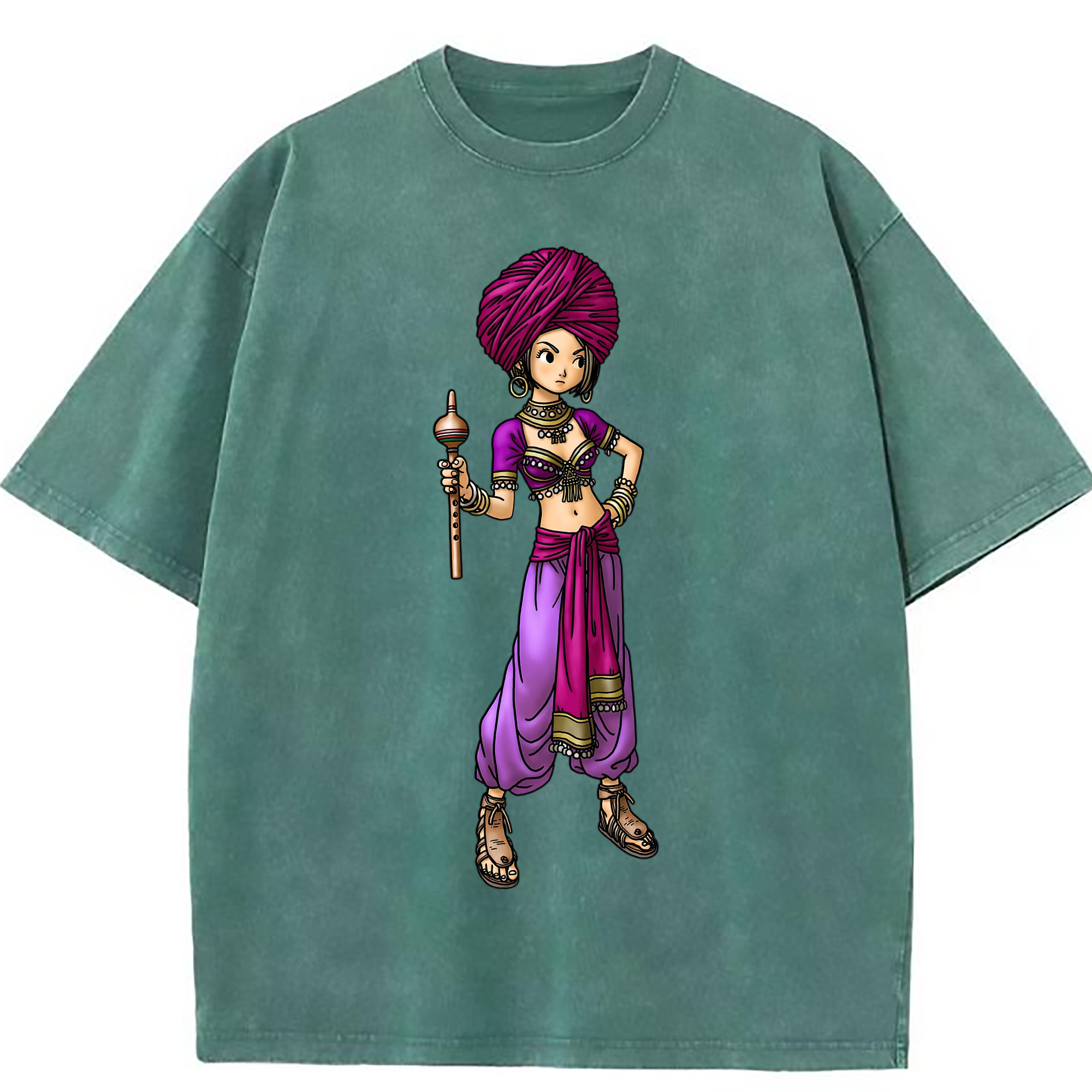 （画像用） ドラゴンクエスト Doragon Kuesuto Dragon Quest 綿100% ヴィンテージ風 半袖Tシャツ（フロントプリント）